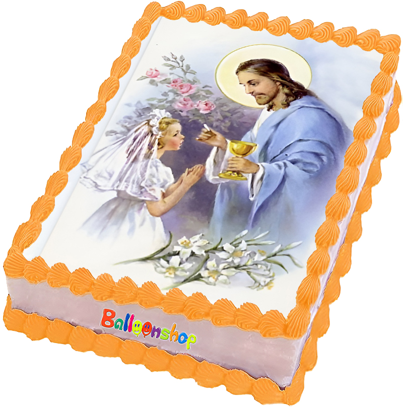 Cialda in ostia per torta rettangolare commestibile senza glutine PRIMA COMUNIONE, personalizzata con nome, disco, dolce, torte, cialde, ostie, cake topper, decorazioni, DP