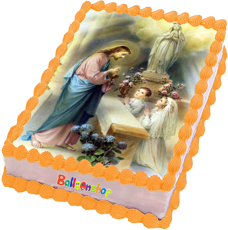 Cialda in ostia per torta rettangolare commestibile senza glutine PRIMA COMUNIONE, personalizzata con nome, disco, dolce, torte, cialde, ostie, cake topper, decorazioni, DS