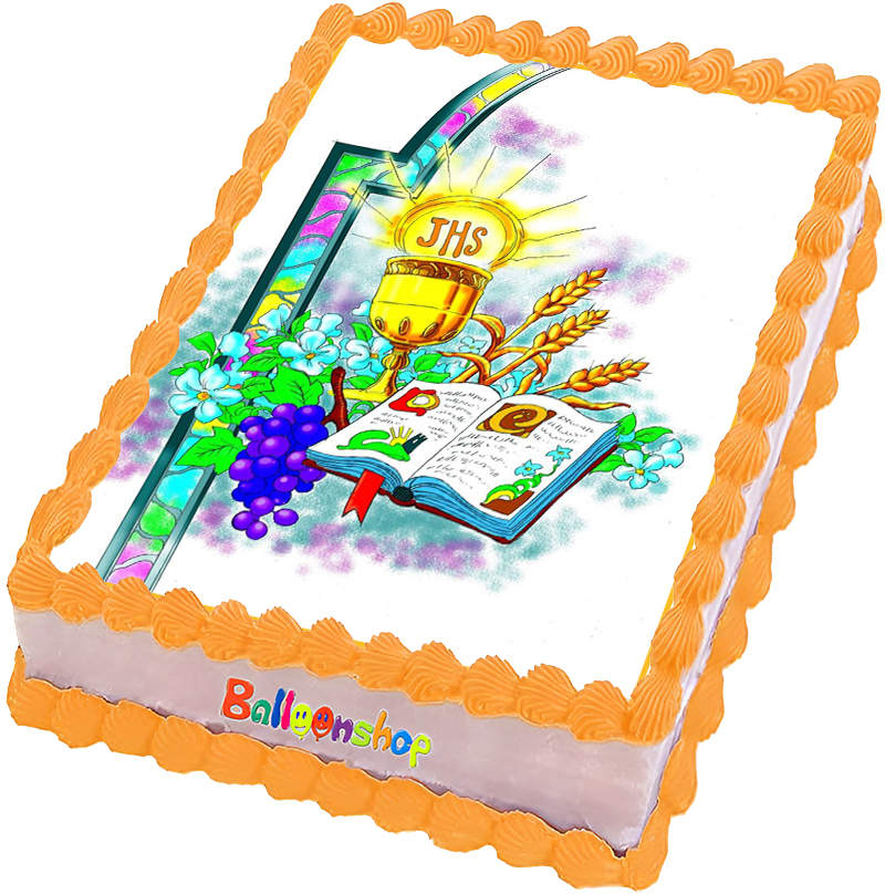 Cialda in ostia per torta rettangolare commestibile senza glutine PRIMA COMUNIONE, personalizzata con nome, disco, dolce, torte, cialde, ostie, cake topper, decorazioni, DM