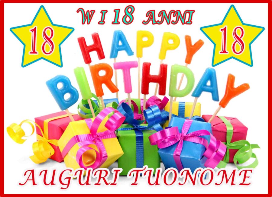 Cialda in ostia per torta rettangolare commestibile senza glutine, 18 ANNI, COMPLEANNO, personalizzata con nome, disco, dolce, torte, cialde, fogli, ostie, cake topper, decorazioni, AQ
