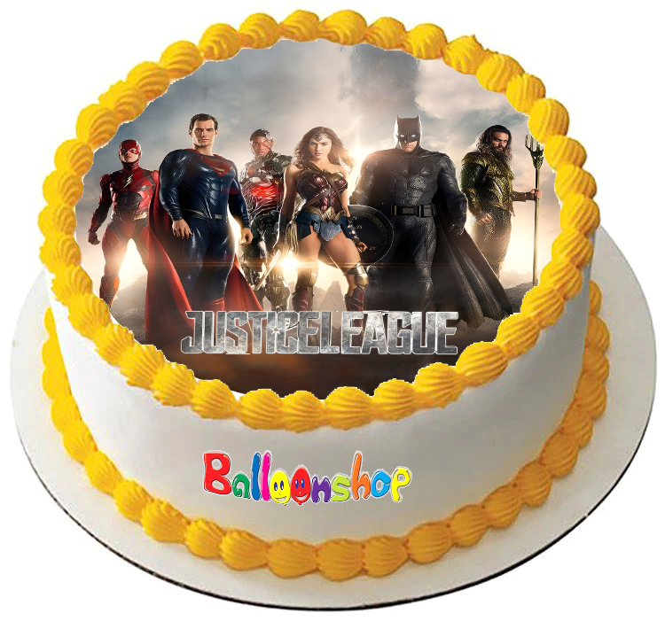 Cialda in ostia per torta tonda commestibile senza glutine, JUSTICE LEAGUE SUPEREROI, personalizzata con nome, disco, dolce, torte, cialde, fogli, ostie, cake topper, decorazioni, AM