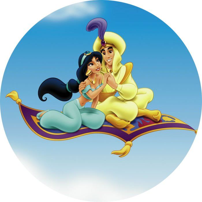 Cialda in ostia commestibile per torta tonda ALADDIN DISNEY, personalizzata con nome, disco, dolce, torte, cialde, foglio, ostie, cake topper, decorazioni, AE
