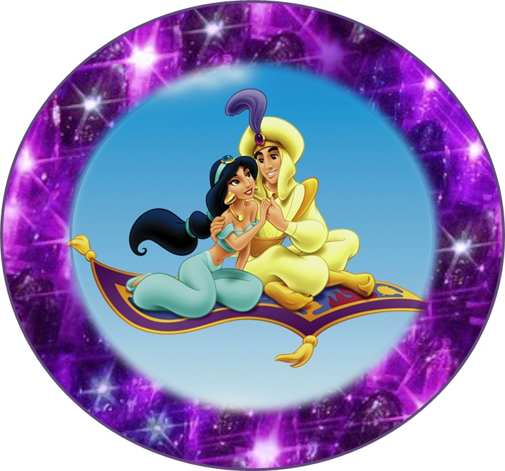 Cialda in ostia commestibile per torta tonda ALADDIN DISNEY, personalizzata con nome, disco, dolce, torte, cialde, foglio, ostie, cake topper, decorazioni, AA