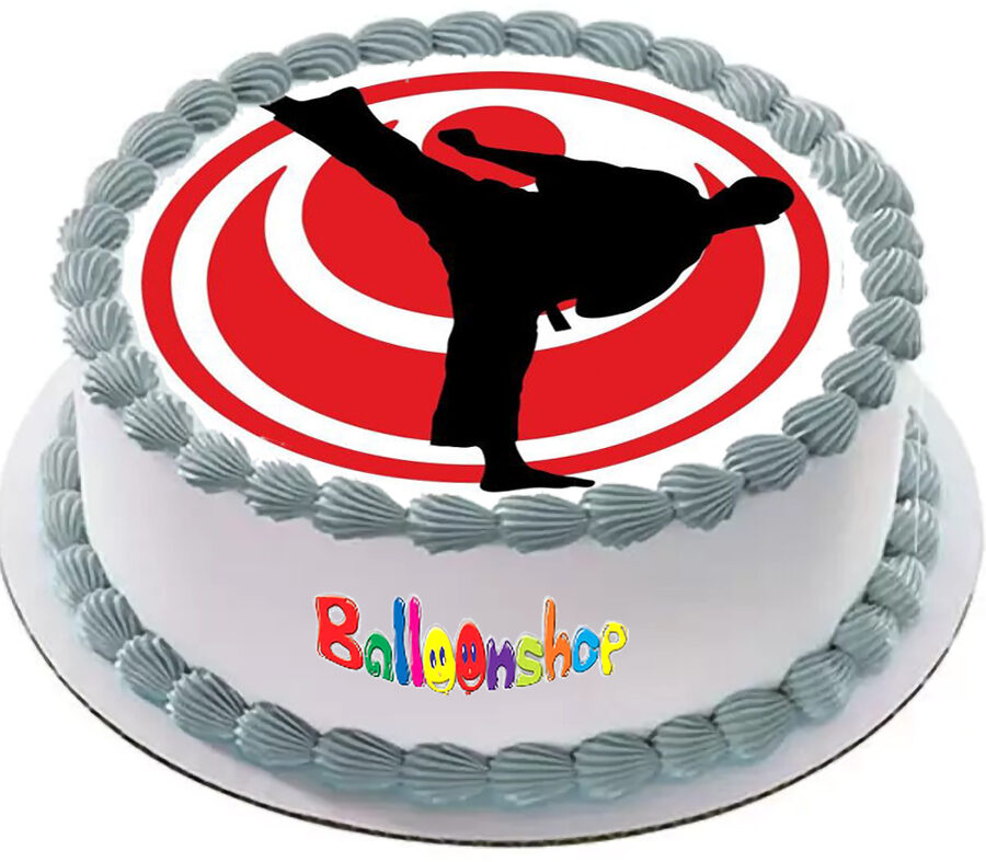 Cialda in ostia per torta tonda commestibile senza glutine, ARTI MARZIALI KARATE, personalizzata con nome, disco, dolce, torte, cialde, fogli, ostie, cake topper, decorazioni, AE