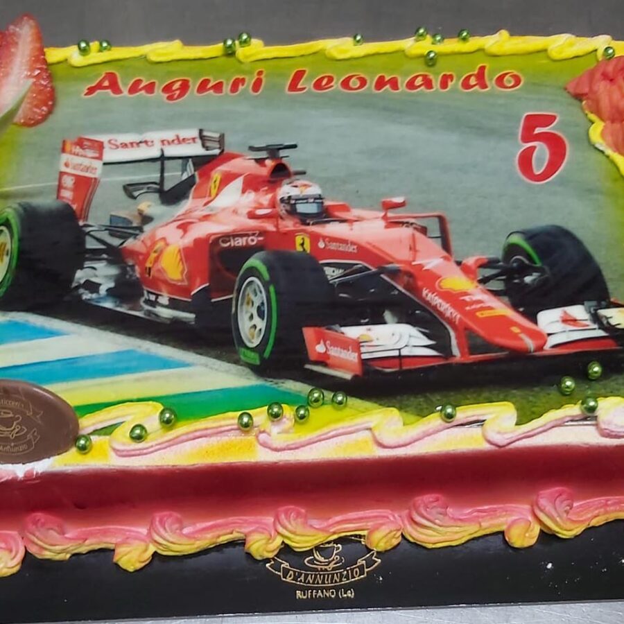 Cialda in ostia commestibile per torta rettangolare, FERRARI, FORMULA UNO, personalizzata con nome, disco, dolce, torte, cialde, foglio, ostie, cake topper, decorazioni, BN
