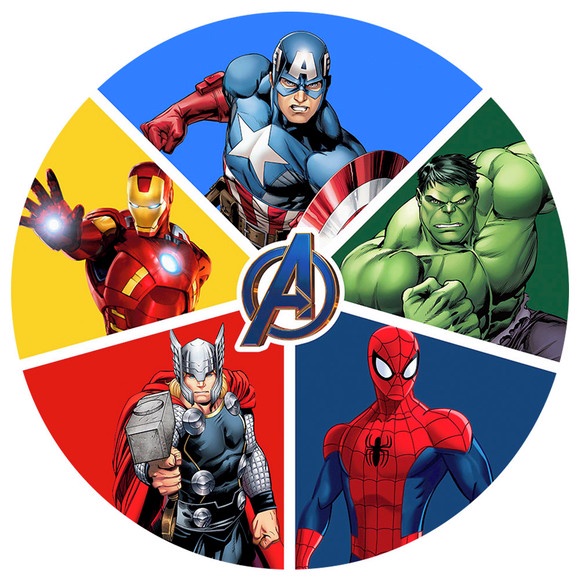 Cialda in ostia per torta tonda commestibile senza glutine, THE AVENGERS SUPEREROI, personalizzata con nome, disco, dolce, torte, cialde, fogli, ostie, cake topper, decorazioni, BB