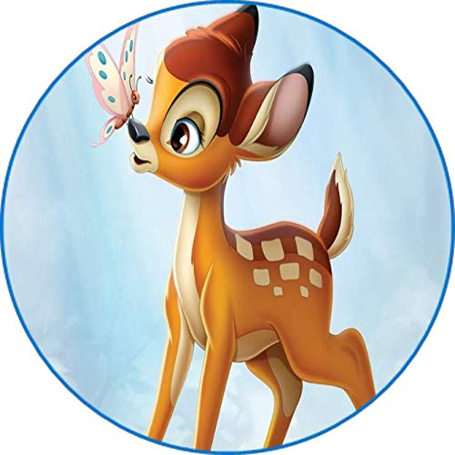 Cialda in ostia commestibile per torta tonda BAMBI DISNEY, CERBIATTO, personalizzata con nome, disco, dolce, torte, cialde, foglio, ostie, cake topper, decorazioni, AH