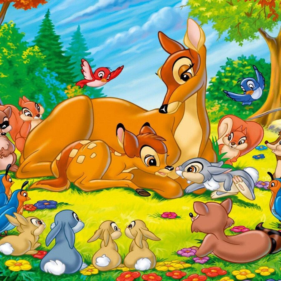 Cialda in ostia commestibile per torta rettangolare BAMBI DISNEY, CERBIATTO, personalizzata con nome, disco, dolce, torte, cialde, foglio, ostie, cake topper, decorazioni, AU