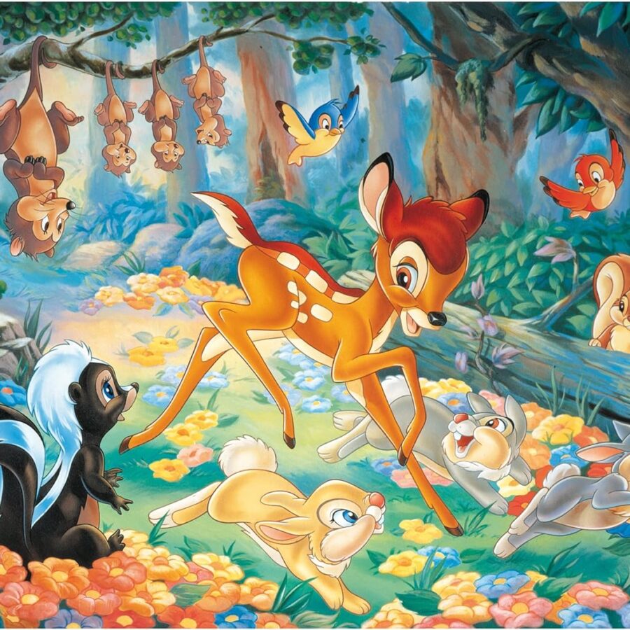 Cialda in ostia commestibile per torta rettangolare BAMBI DISNEY, CERBIATTO, personalizzata con nome, disco, dolce, torte, cialde, foglio, ostie, cake topper, decorazioni, BI