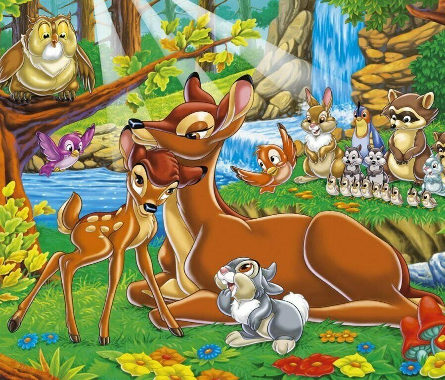 Cialda in ostia commestibile per torta rettangolare BAMBI DISNEY, CERBIATTO, personalizzata con nome, disco, dolce, torte, cialde, foglio, ostie, cake topper, decorazioni, AG