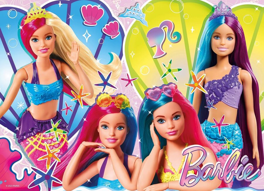 Cialda in ostia per torta rettangolare commestibile senza glutine, BARBIE SIRENA, personalizzata con nome, disco, dolce, torte, cialde, fogli, ostie, cake topper, decorazioni, BM