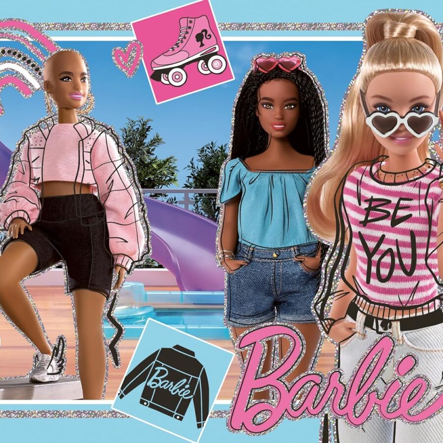 Cialda in ostia per torta rettangolare commestibile senza glutine, BARBIE, personalizzata con nome, disco, dolce, torte, cialde, fogli, ostie, cake topper, decorazioni, BZ