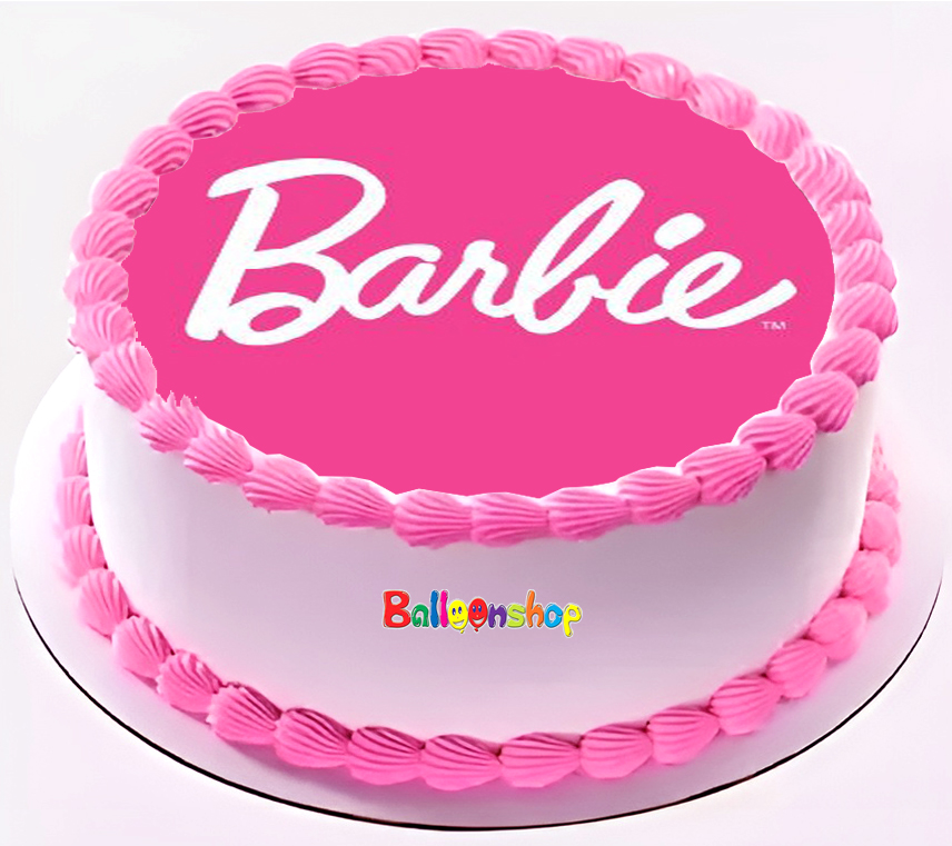 Cialda in ostia per torta tonda commestibile senza glutine, BARBIE, personalizzata con nome, disco, dolce, torte, cialde, fogli, ostie, cake topper, decorazioni, CN