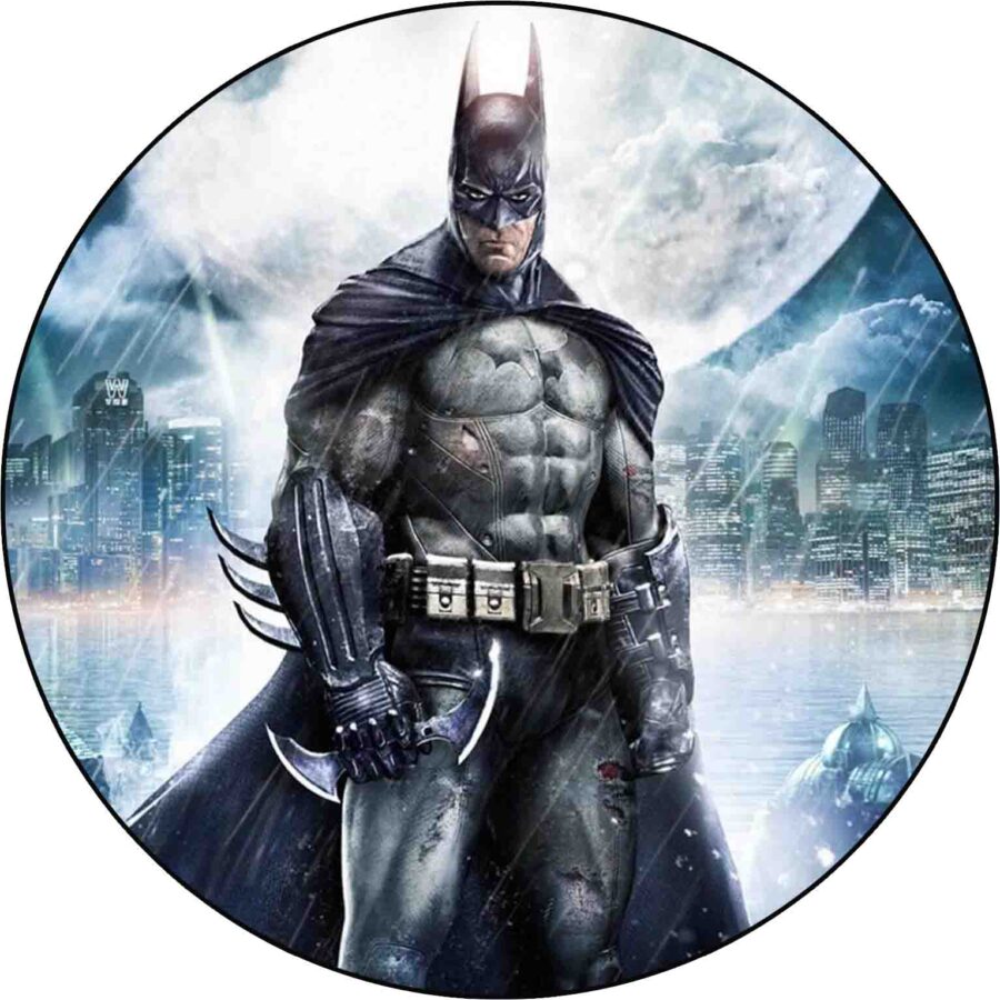 Cialda in ostia per torta tonda commestibile senza glutine, BATMAN SUPEREROE, personalizzata con nome, disco, dolce, torte, cialde, fogli, ostie, cake topper, decorazioni, AH