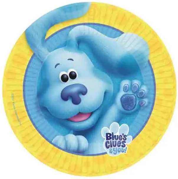 Cialda per torta senza glutine tonda, BLUE'S CLUES, personalizzata con nome, in ostia, disco, dolce, torte, cialde, fogli, ostie, cake topper, decorazioni, AB