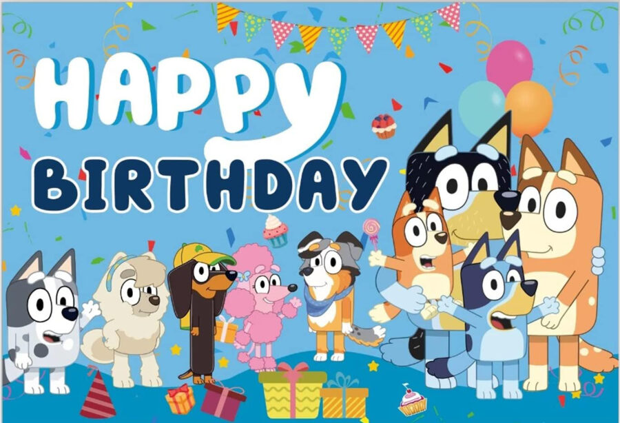 Cialda in ostia per torta rettangolare BLUEY, personalizzata con nome, disco, dolce, torte, cialde, ostie, cake topper, decorazioni, 17