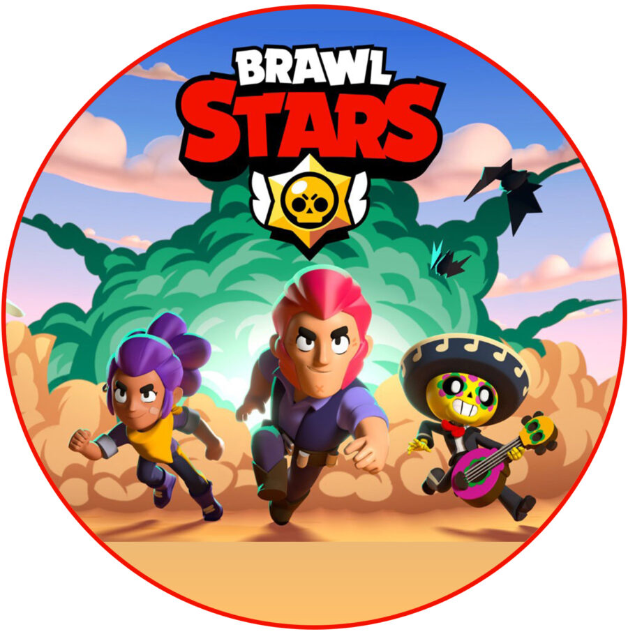 Cialda in ostia per torta tonda commestibile senza glutine, BRAWL STARS, personalizzata con nome, disco, dolce, torte, cialde, fogli, ostie, cake topper, decorazioni, AF