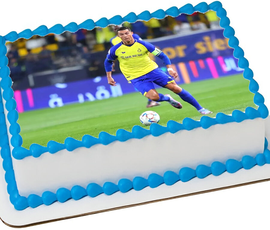 Cialda ostia senza glutine per torta rettangolare, CALCIATORE CRISTIANO RONALDO, GIOCATORE, personalizzata con nome, disco, dolce, torte, cialde, ostie, cake topper, decorazioni, AH