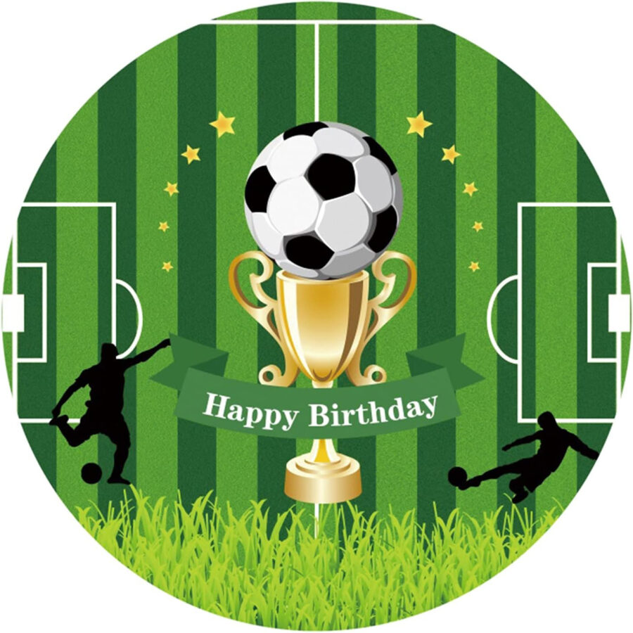 Cialda in ostia per torta tonda CAMPO DA CALCIO, personalizzata con nome, disco, dolce, torte, cialde, ostie, cake topper, decorazioni, 07