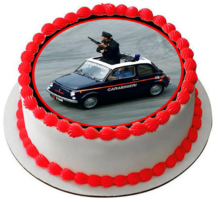 Cialda ostia per torta senza glutine tonda CARABINIERI, ARMA, personalizzata con nome, disco, dolce, torte, cialde, foglio, ostie, cake topper, decorazioni, AD