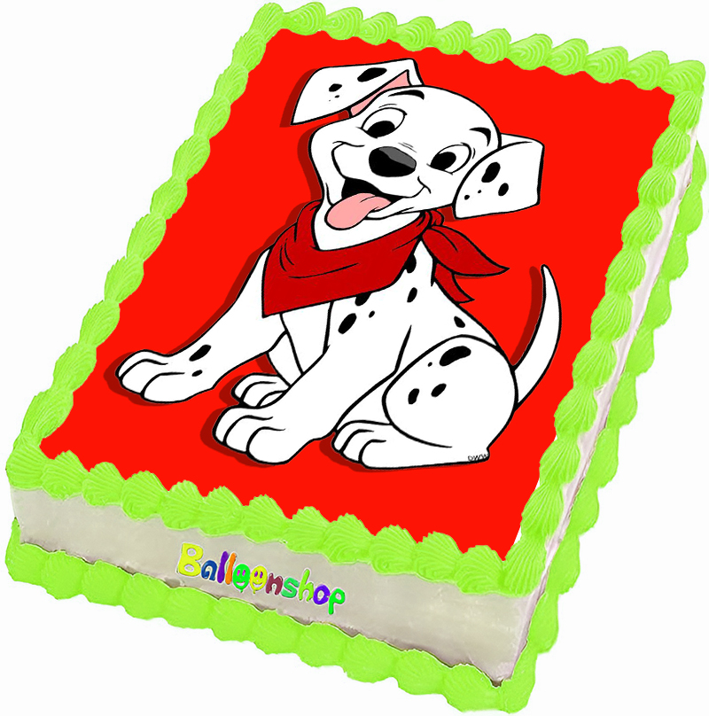 Cialda ostia per torta senza glutine rettangolare, CARICA DEI 101, CANI, personalizzata con nome, disco, dolce, torte, cialde, foglio, ostie, cake topper, decorazioni, AC