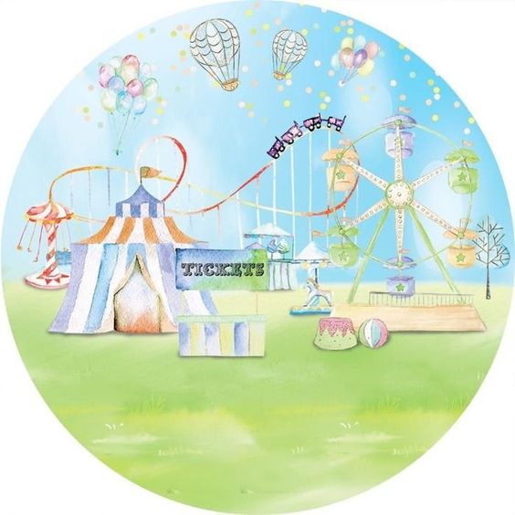 Cialda in ostia commestibile per torta tonda CIRCO, CIRCUS, personalizzata con nome, disco, dolce, torte, cialde, ostie, cake topper, decorazioni, 16