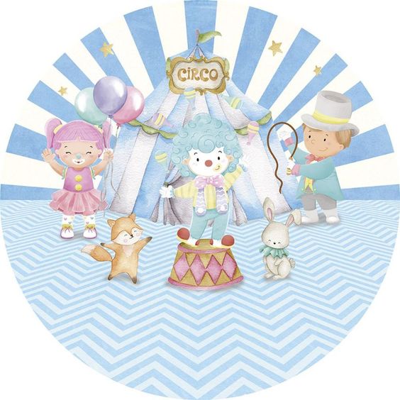 Cialda in ostia commestibile per torta tonda CIRCO, CIRCUS, personalizzata con nome, disco, dolce, torte, cialde, ostie, cake topper, decorazioni, 27