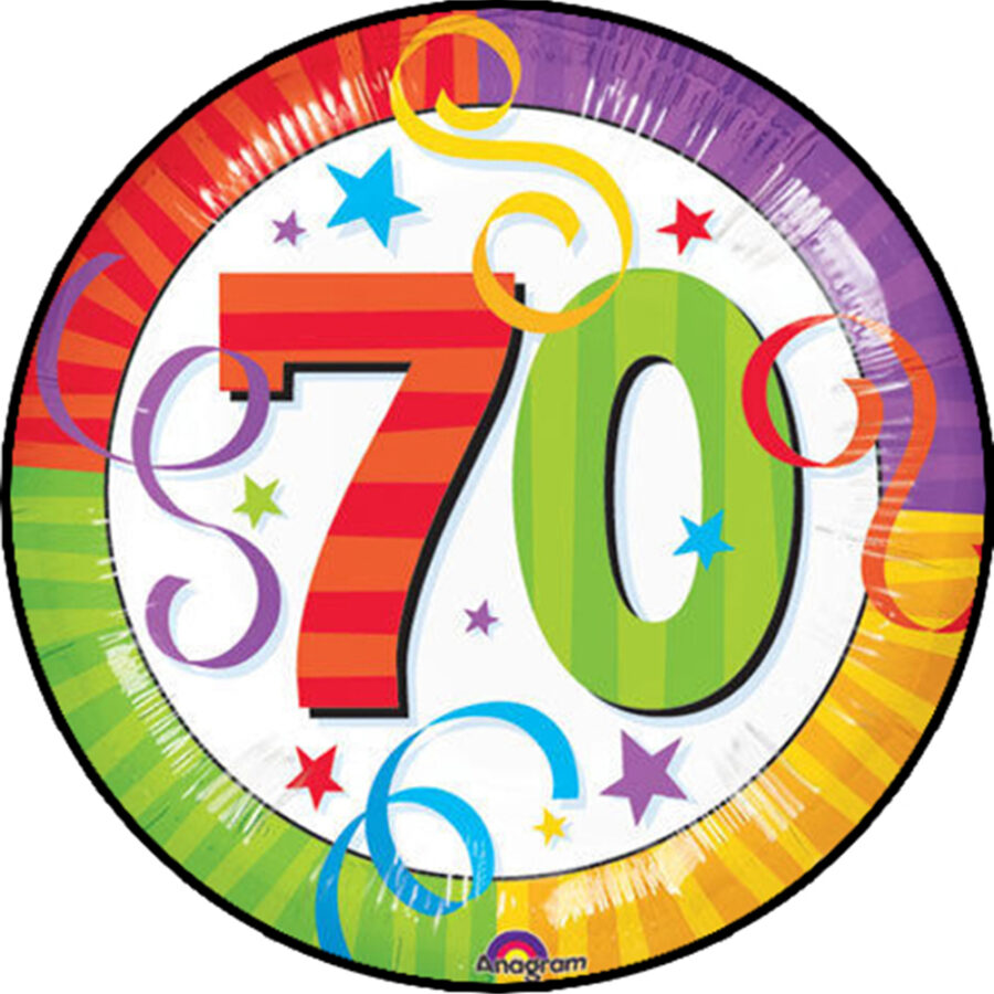 Cialda in ostia per torta tonda commestibile senza glutine, 70 ANNI, COMPLEANNO, personalizzata con nome, disco, dolce, torte, cialde, fogli, ostie, cake topper, decorazioni, LC