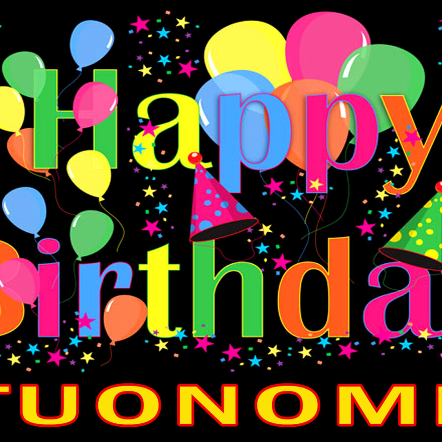 Cialda ostia per torta rettangolare commestibile senza glutine COMPLEANNO ADULTI PALLONCINI, personalizzata con nome, disco, dolce, torte, cialde, ostie, cake topper, DP