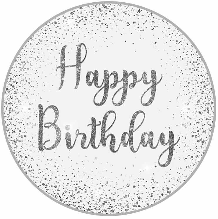 Cialda in ostia per torta tonda commestibile senza glutine, BUON COMPLEANNO, HAPPY BIRTHDAY, personalizzata con nome, disco, dolce, torte, cialde, fogli, ostie, cake topper, decorazioni, AZ