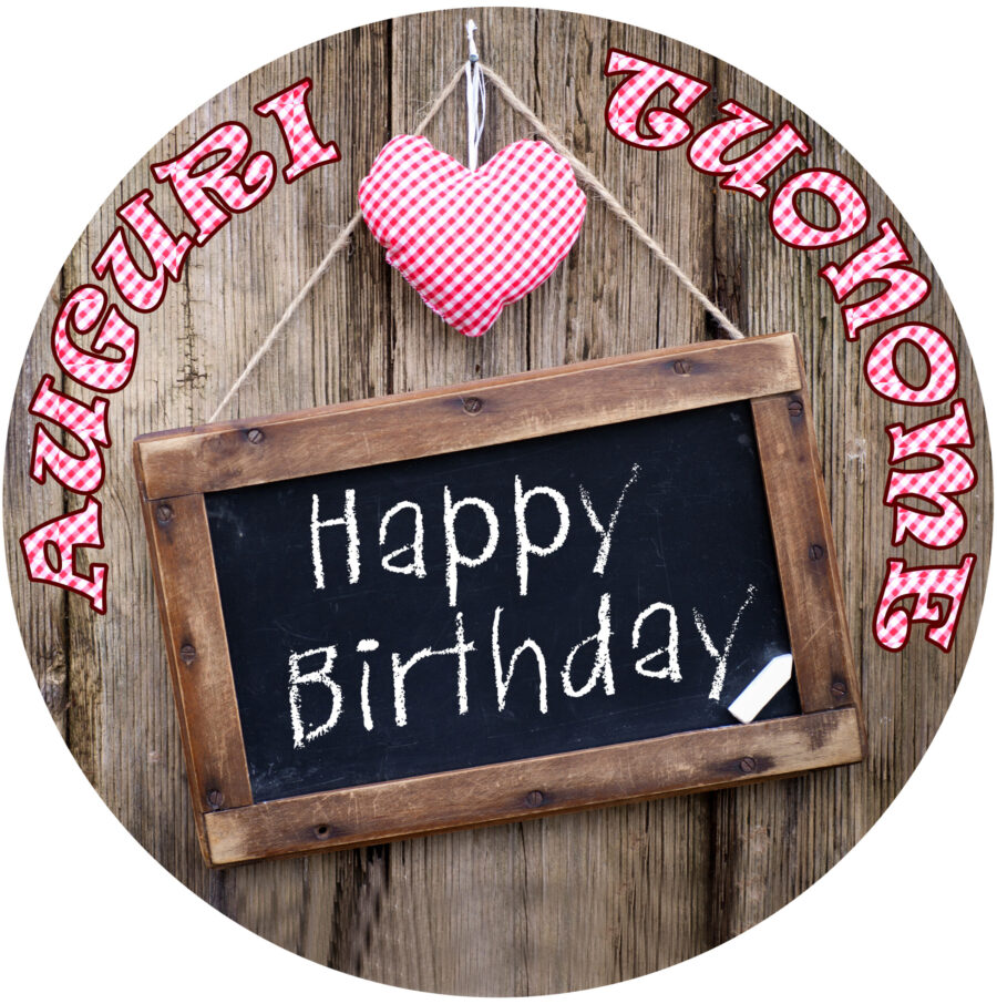 Cialda in ostia rettangolare commestibile SENZA GLUTINE per torta COMPLEANNO DONNA CUORE, ADULTI, personalizzata con nome, disco, dolce, torte, cialde, foglio, ostie, cake topper, decorazioni, BF
