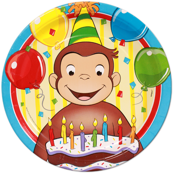 Cialda in ostia per torta tonda commestibile senza glutine, CURIOSO COME GEORGE, SCIMMIETTA, personalizzata con nome, disco, dolce, torte, cialde, fogli, ostie, cake topper, decorazioni, AF