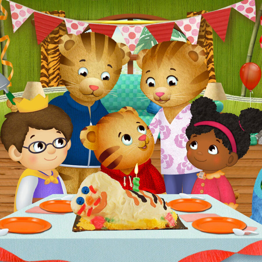 Cialda in ostia commestibile senza glutine per torta rettangolare DANIEL TIGER, personalizzata con nome, disco, dolce, torte, cialde, foglio, ostie, cake topper, decorazioni, AB