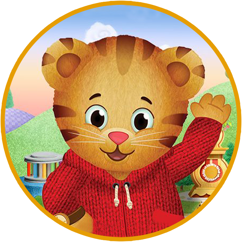 Cialda in ostia commestibile senza glutine per torta tonda DANIEL TIGER, personalizzata con nome, disco, dolce, torte, cialde, foglio, ostie, cake topper, decorazioni, AH