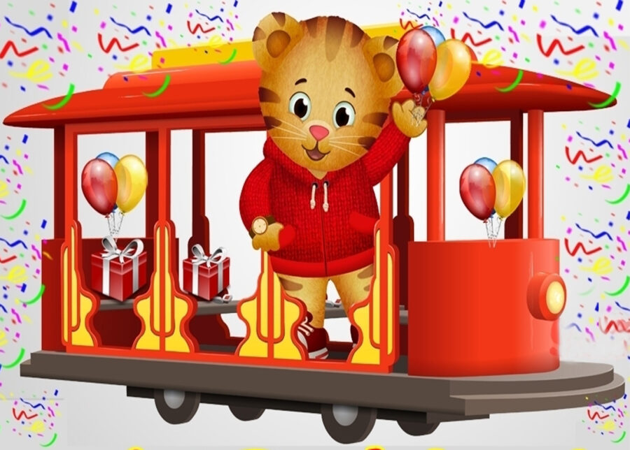 Cialda in ostia commestibile senza glutine per torta rettangolare DANIEL TIGER, personalizzata con nome, disco, dolce, torte, cialde, foglio, ostie, cake topper, decorazioni, AI - immagine 2
