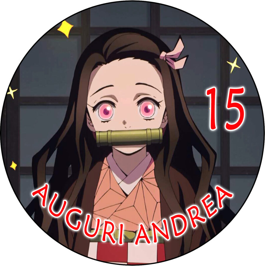 Cialda in ostia per torta tonda commestibile senza glutine, DEMON SLAYER, personalizzata con nome, disco, dolce, torte, cialde, fogli, ostie, cake topper, decorazioni, AI