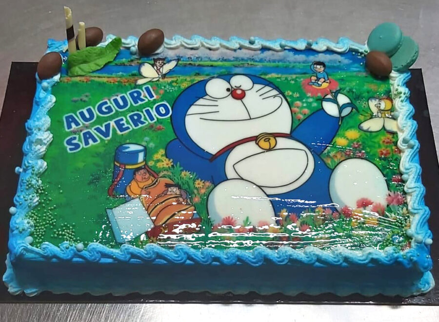 Cialda ostia senza glutine rettangolare, DORAEMON, personalizzata con nome, cialda, disco, dolce, torte, cialde, fogli, ostie, cake topper, decorazioni, AE
