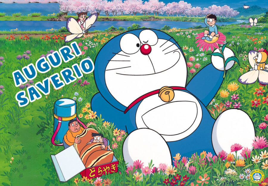 Cialda ostia senza glutine rettangolare, DORAEMON, personalizzata con nome, cialda, disco, dolce, torte, cialde, fogli, ostie, cake topper, decorazioni, AE - immagine 2