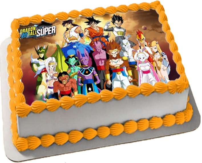 Cialda ostia senza glutine per torta rettangolare, DRAGON BALL Z, personalizzata con nome, disco, dolce, torte, cialde, ostie, cake topper, decorazioni, FL