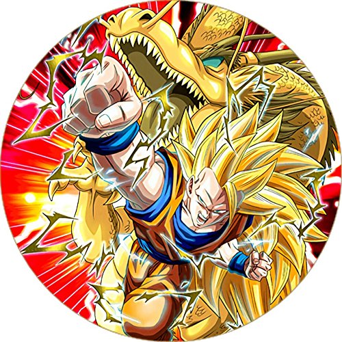 Cialda ostia senza glutine per torta tonda, DRAGON BALL Z, GOKU, personalizzata con nome, disco, dolce, torte, cialde, ostie, cake topper, decorazioni, GH