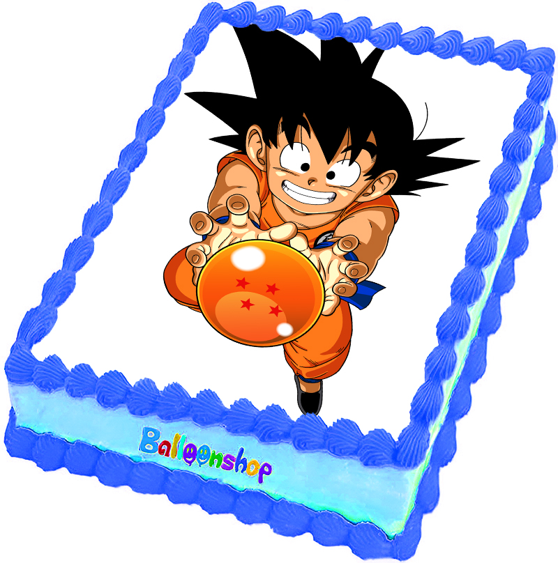 Cialda ostia senza glutine per torta rettangolare, DRAGON BALL Z, GOKU, personalizzata con nome, disco, dolce, torte, cialde, ostie, cake topper, decorazioni, CM