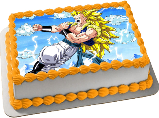Cialda ostia senza glutine per torta rettangolare, DRAGON BALL Z, GOKU, personalizzata con nome, disco, dolce, torte, cialde, ostie, cake topper, decorazioni, CV