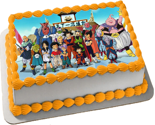Cialda ostia senza glutine per torta rettangolare, DRAGON BALL Z, personalizzata con nome, disco, dolce, torte, cialde, ostie, cake topper, decorazioni, DQ