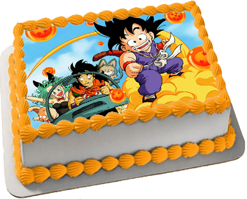 Cialda ostia senza glutine per torta rettangolare, DRAGON BALL Z, personalizzata con nome, disco, dolce, torte, cialde, ostie, cake topper, decorazioni, DS