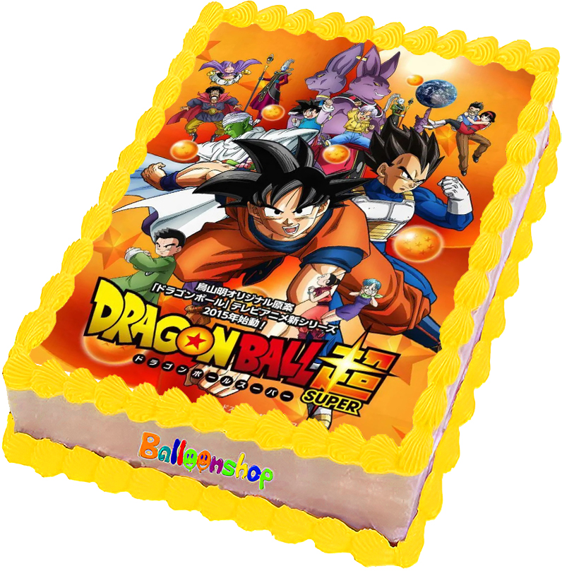 Cialda ostia senza glutine per torta rettangolare, DRAGON BALL Z, personalizzata con nome, disco, dolce, torte, cialde, ostie, cake topper, decorazioni, EH