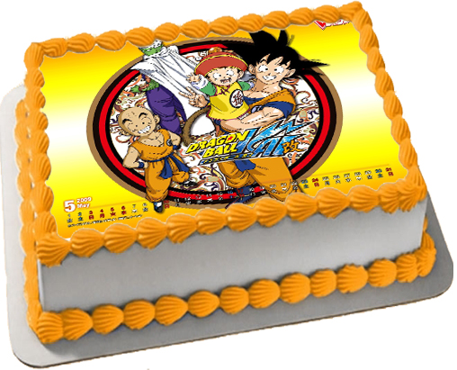 Cialda ostia senza glutine per torta rettangolare, DRAGON BALL Z, personalizzata con nome, disco, dolce, torte, cialde, ostie, cake topper, decorazioni, EL