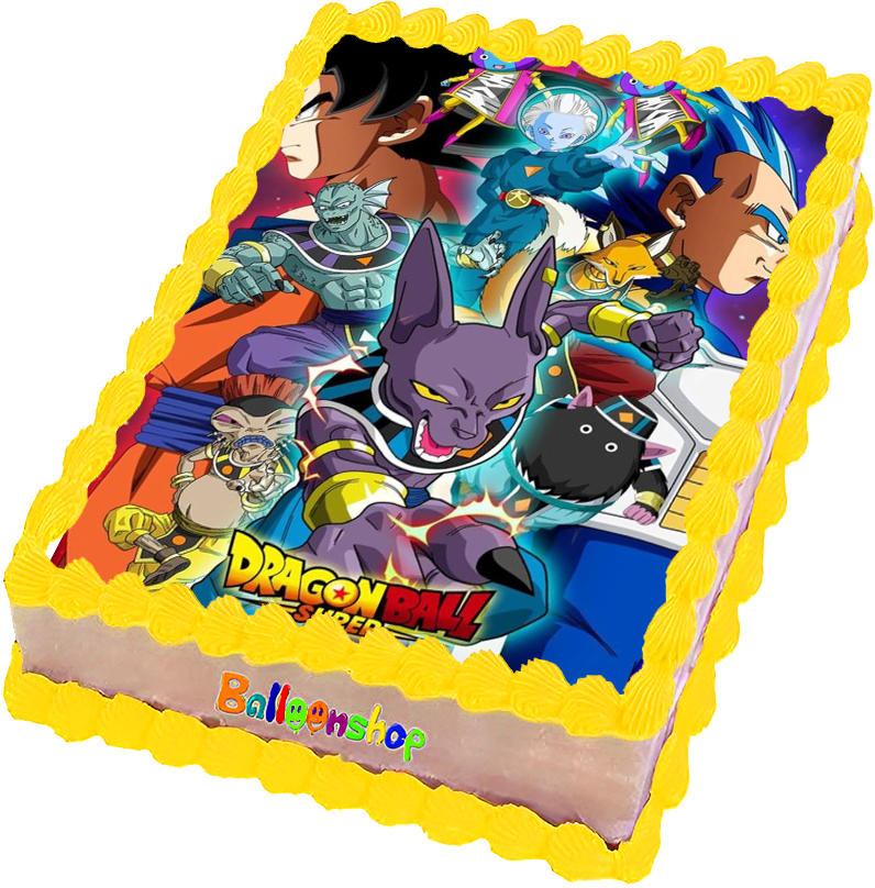 Cialda ostia senza glutine per torta rettangolare, DRAGON BALL Z, personalizzata con nome, disco, dolce, torte, cialde, ostie, cake topper, decorazioni, EP
