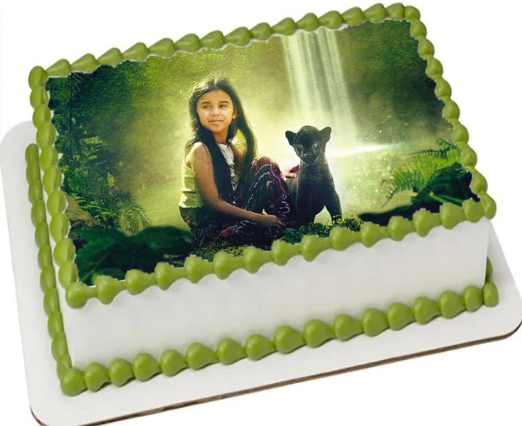 Cialda ostia senza glutine per torta rettangolare, EMMA E IL GIAGUARO NERO, personalizzata con nome, disco, dolce, torte, cialde, ostie, cake topper, decorazioni, AC