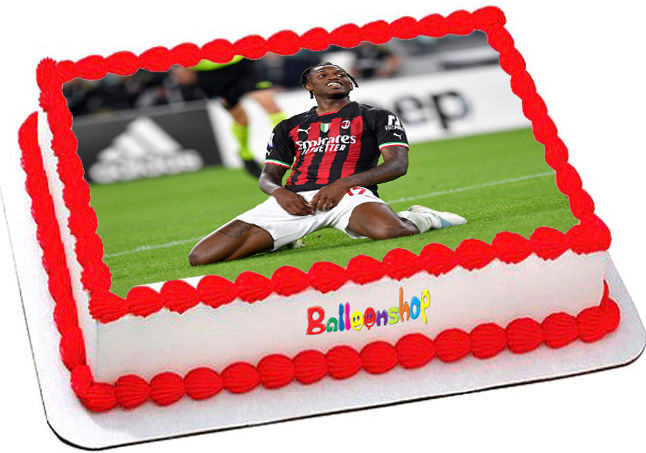 Cialda in ostia per torta rettangolare commestibile senza glutine, RAFAEL LEAO CALCIATORE MILAN, personalizzata con nome, disco, dolce, torte, cialde, fogli, ostie, cake topper, decorazioni, AO