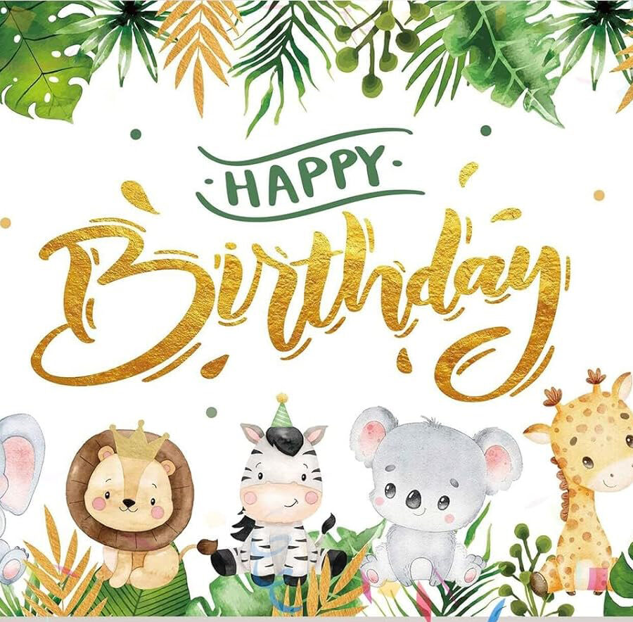 Cialda ostia senza glutine per torta rettangolare, ANIMALI GIUNGLA, personalizzata con nome, disco, dolce, torte, cialde, ostie, cake topper, decorazioni, AB